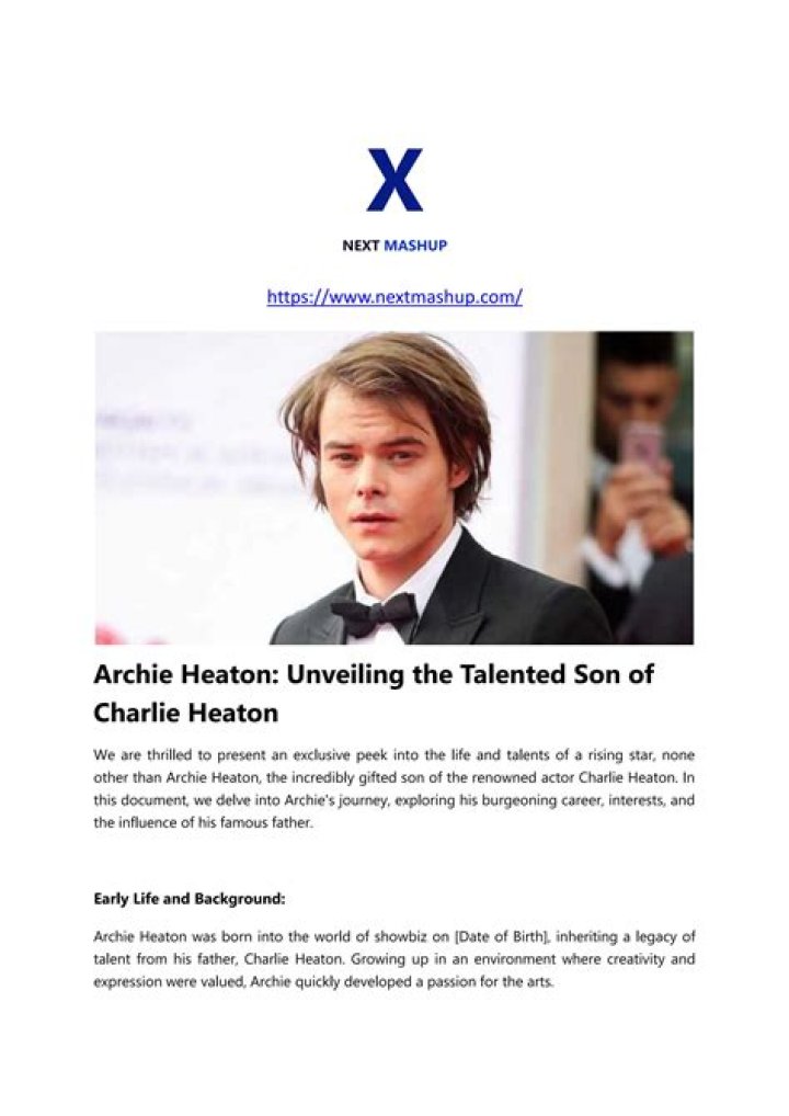 Unveiling The World Of Charlie Heaton's Son: Exclusive Discoveries